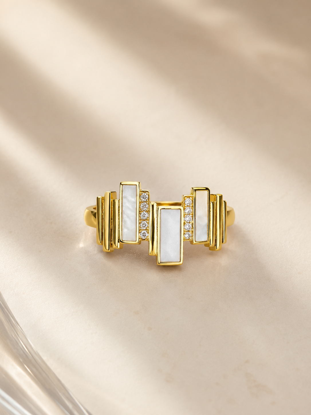 Art Deco Skyline Band Ring
