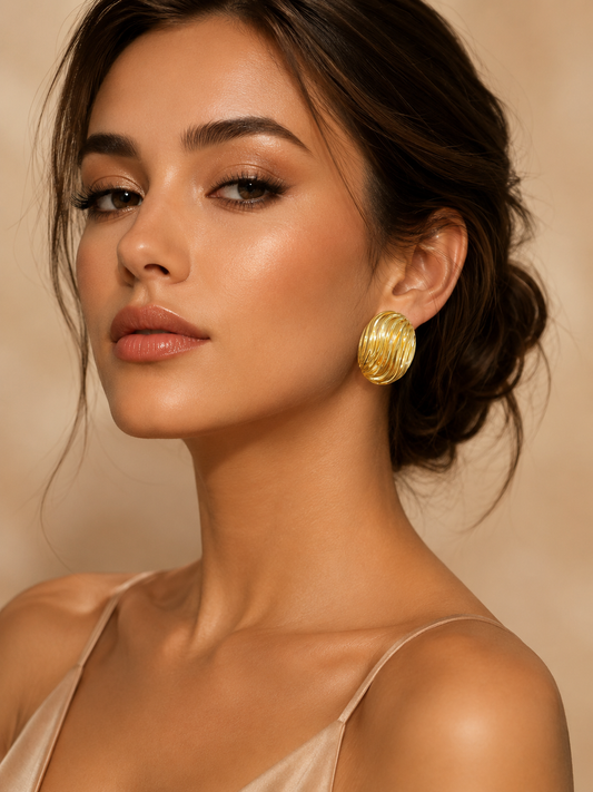 Golden Ripple Dome Studs