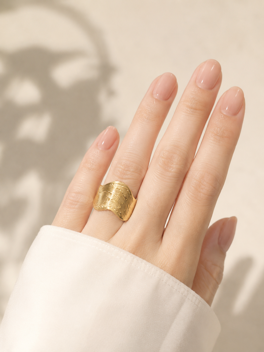 Golden Tide Statement Ring