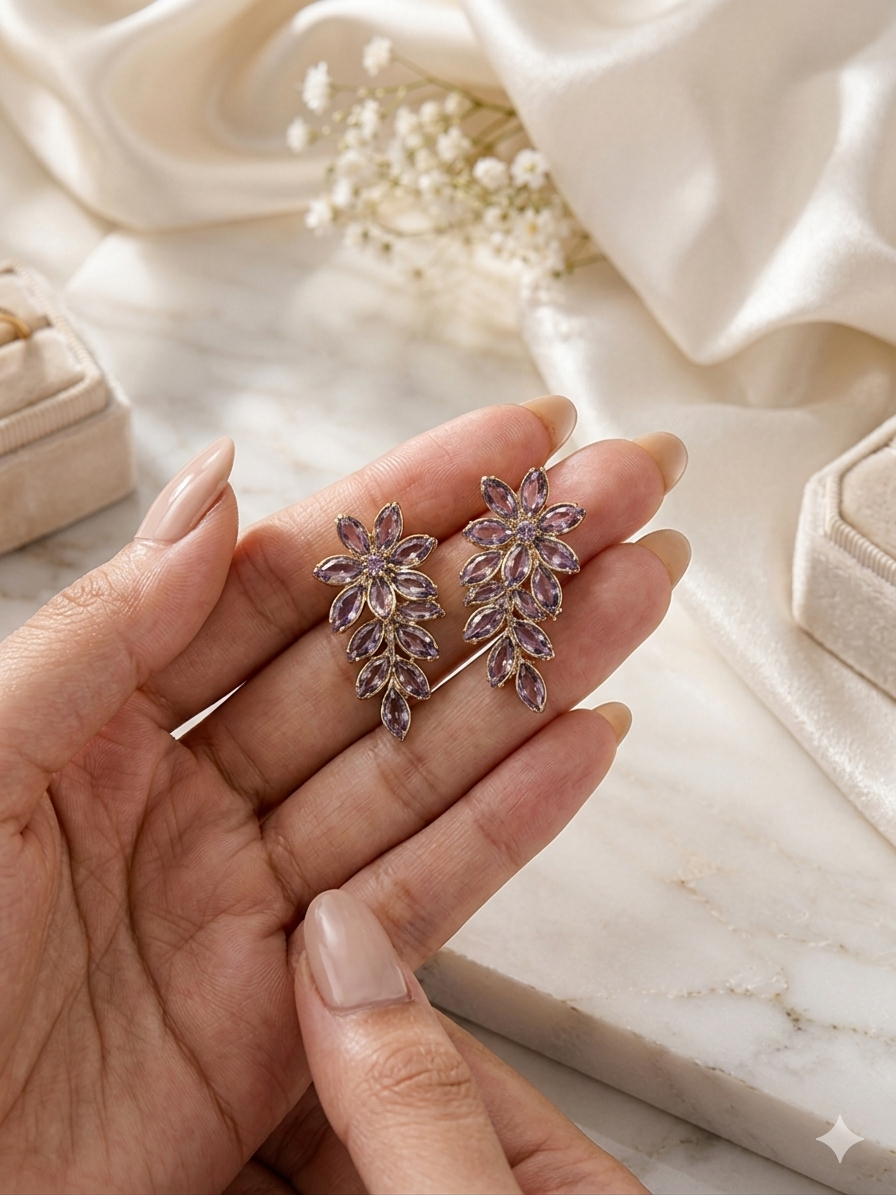 Lavender Petal Studs