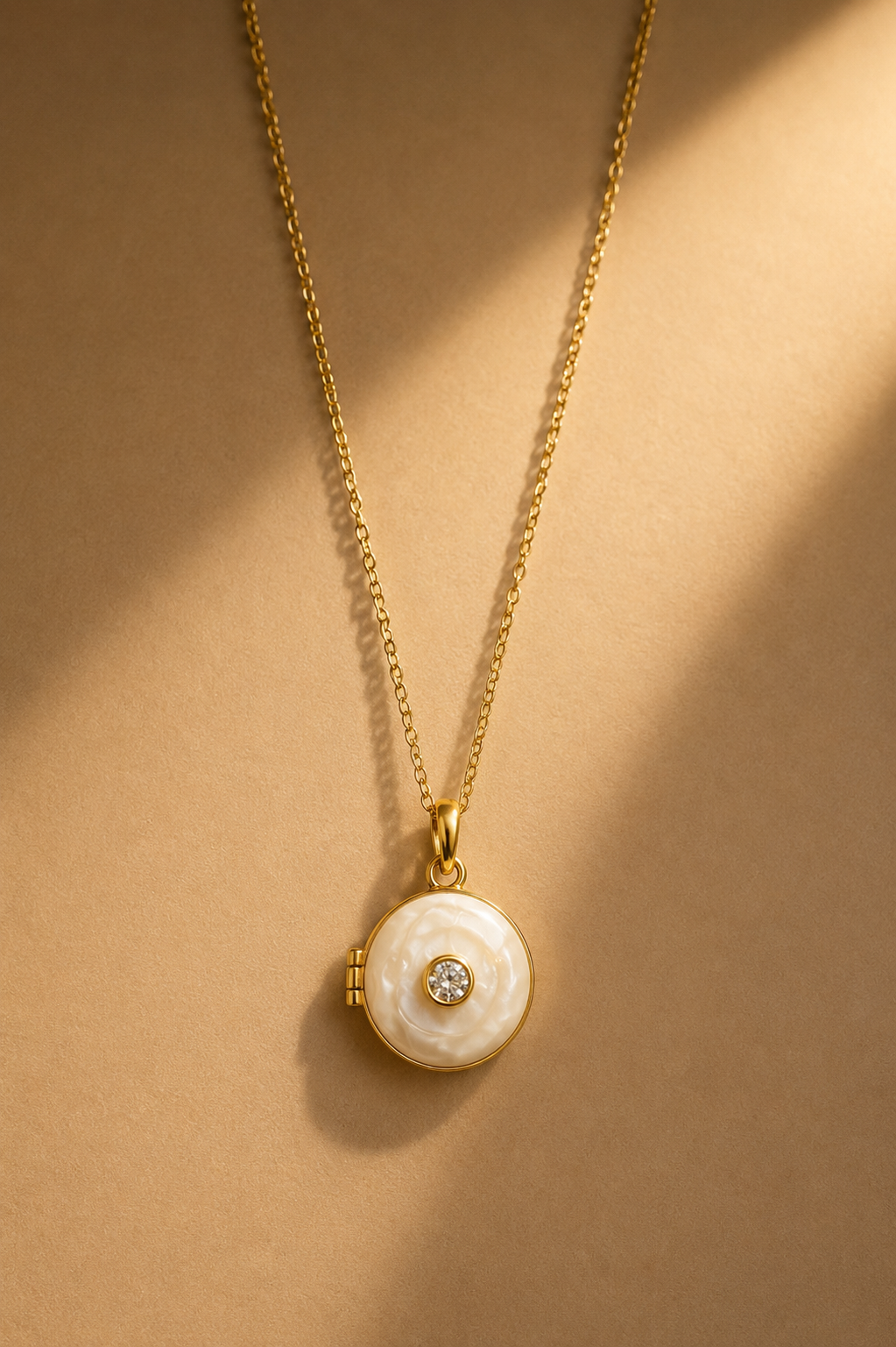 Ivory Bloom Photo Locket