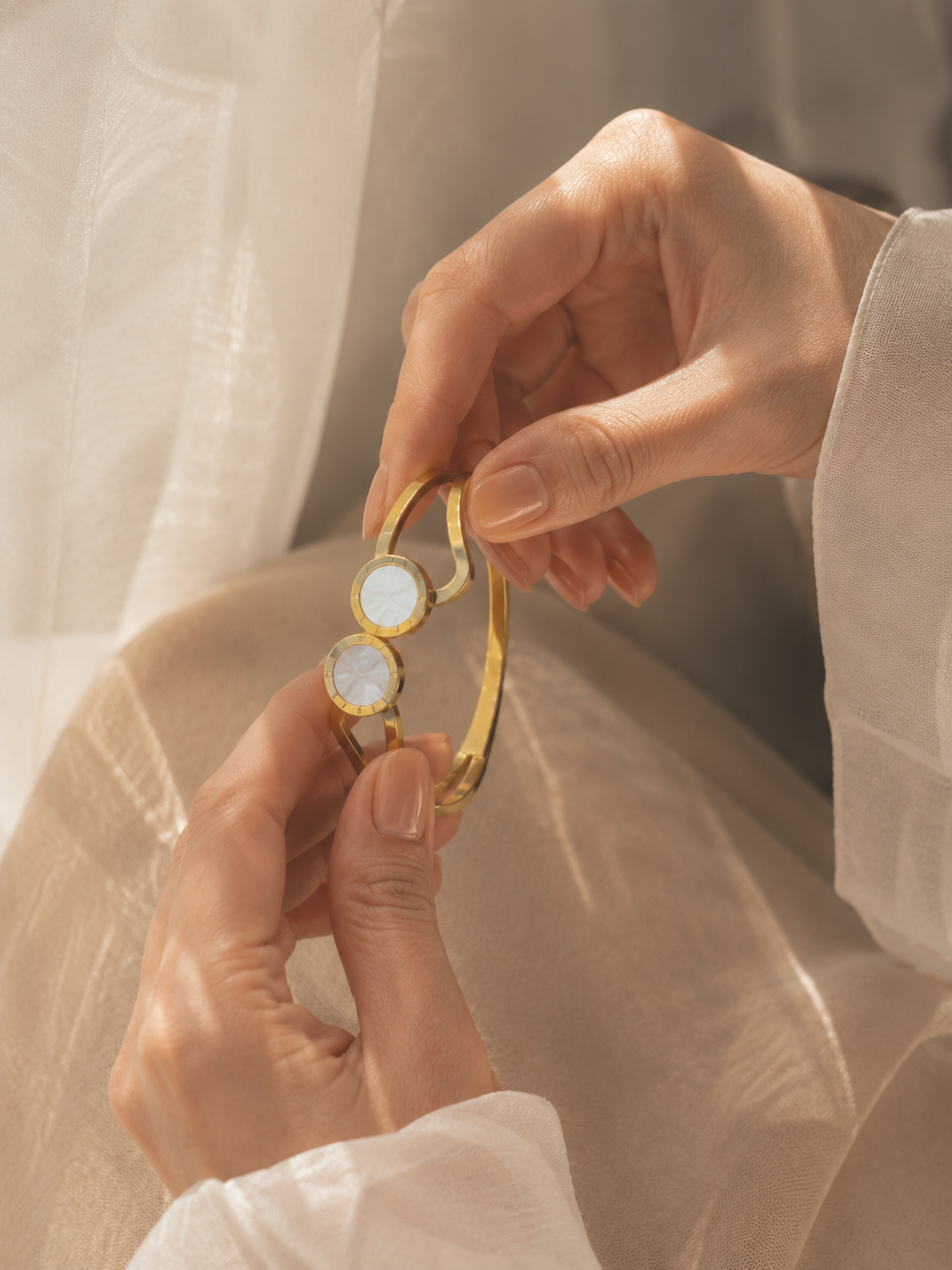 Moon Pearl Harmony Cuff