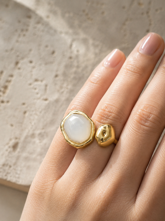 Moonstone Orbit Ring