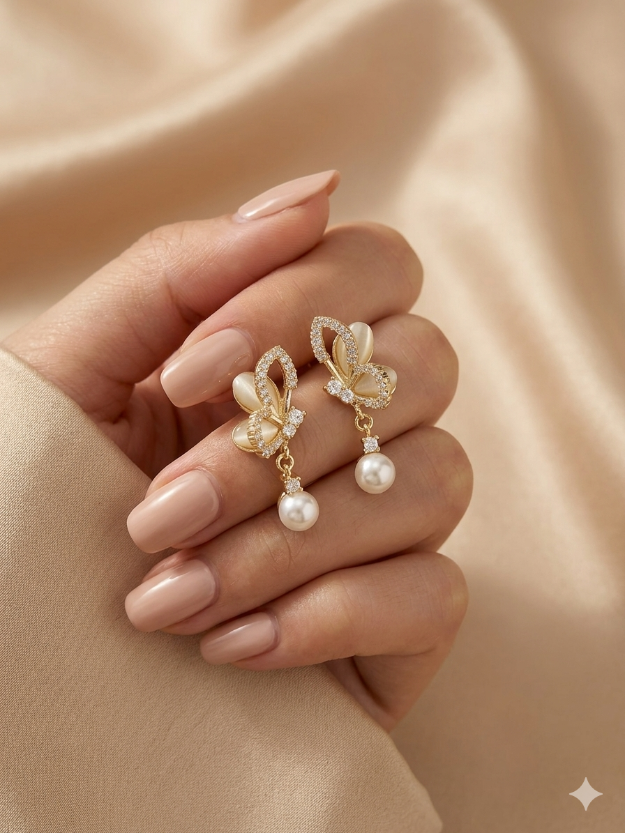 Butterfly Moon Pearl Drops
