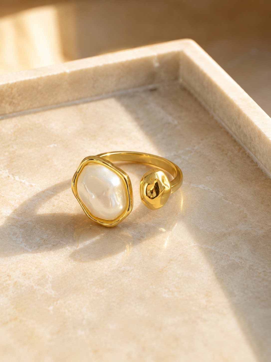 Moonstone Orbit Ring
