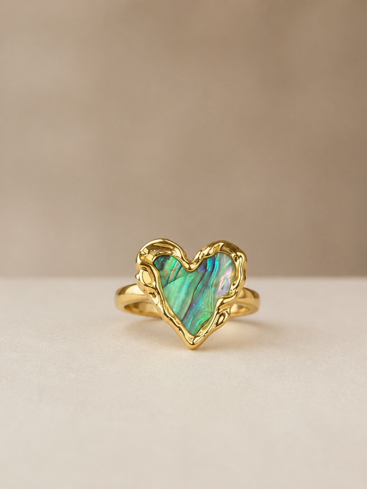 Aurora Heart Opal Ring