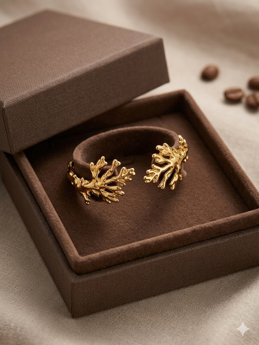 Coral Bloom Designer Cuff