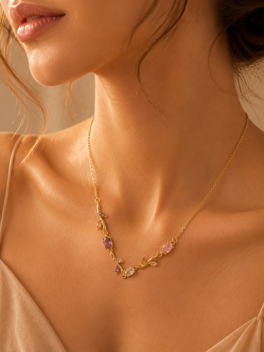 Tulip Vine Pendant Necklace