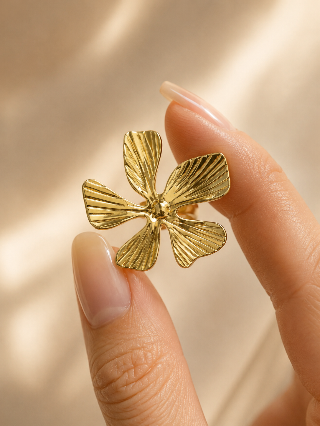 Golden Bloom Statement Ring