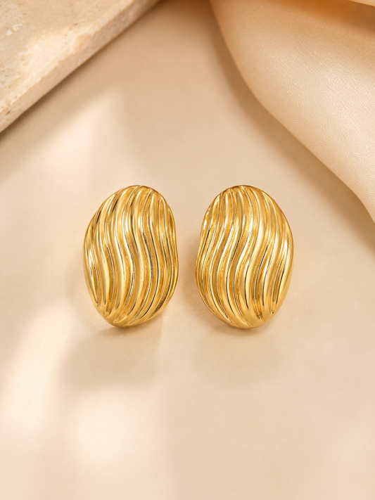 Golden Ripple Dome Studs