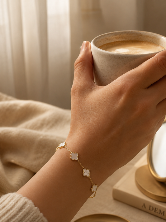 Ivory Clover Bracelet