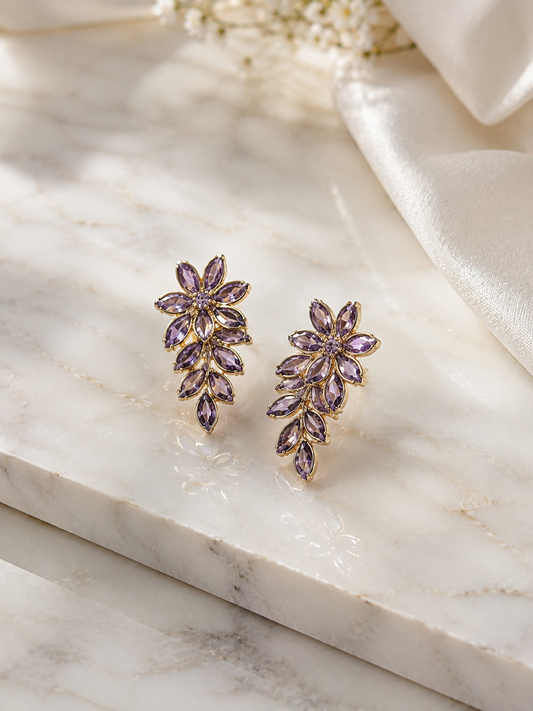 Lavender Petal Studs