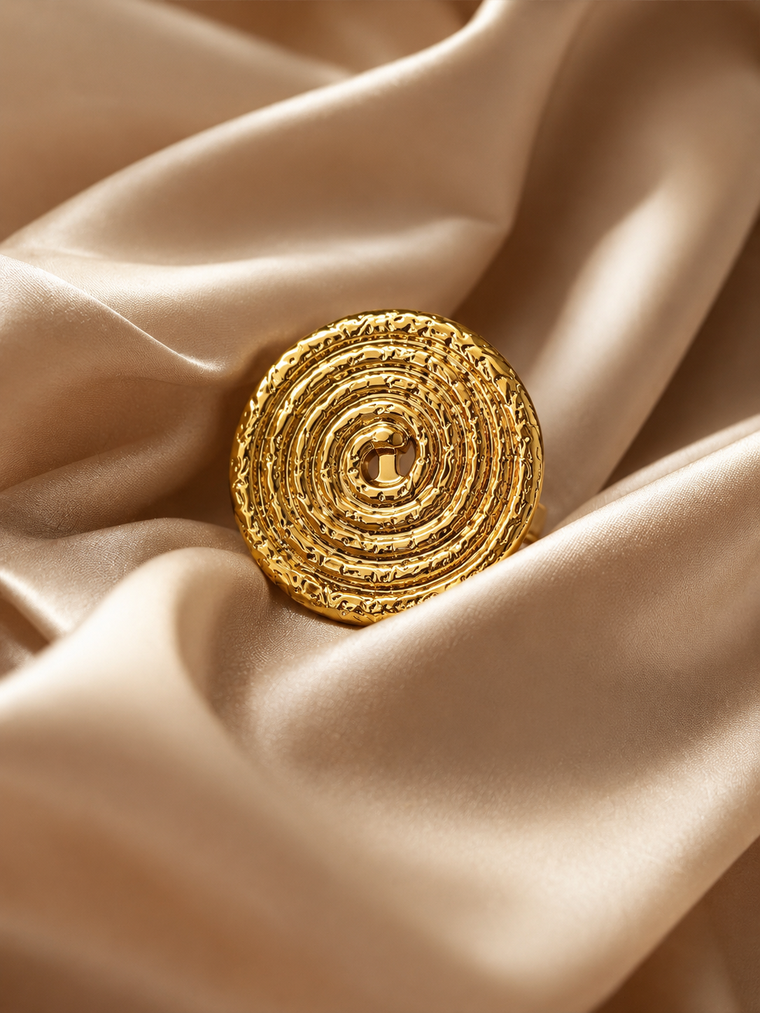 Sun Spiral Statement Ring