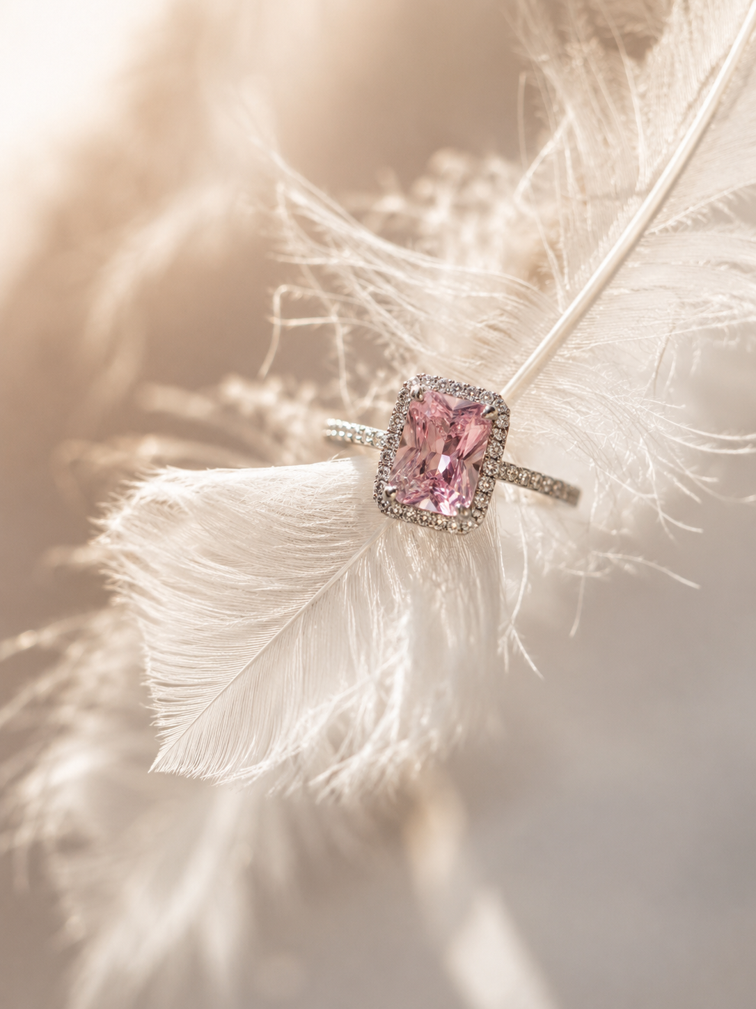 Pink Royale Halo Ring