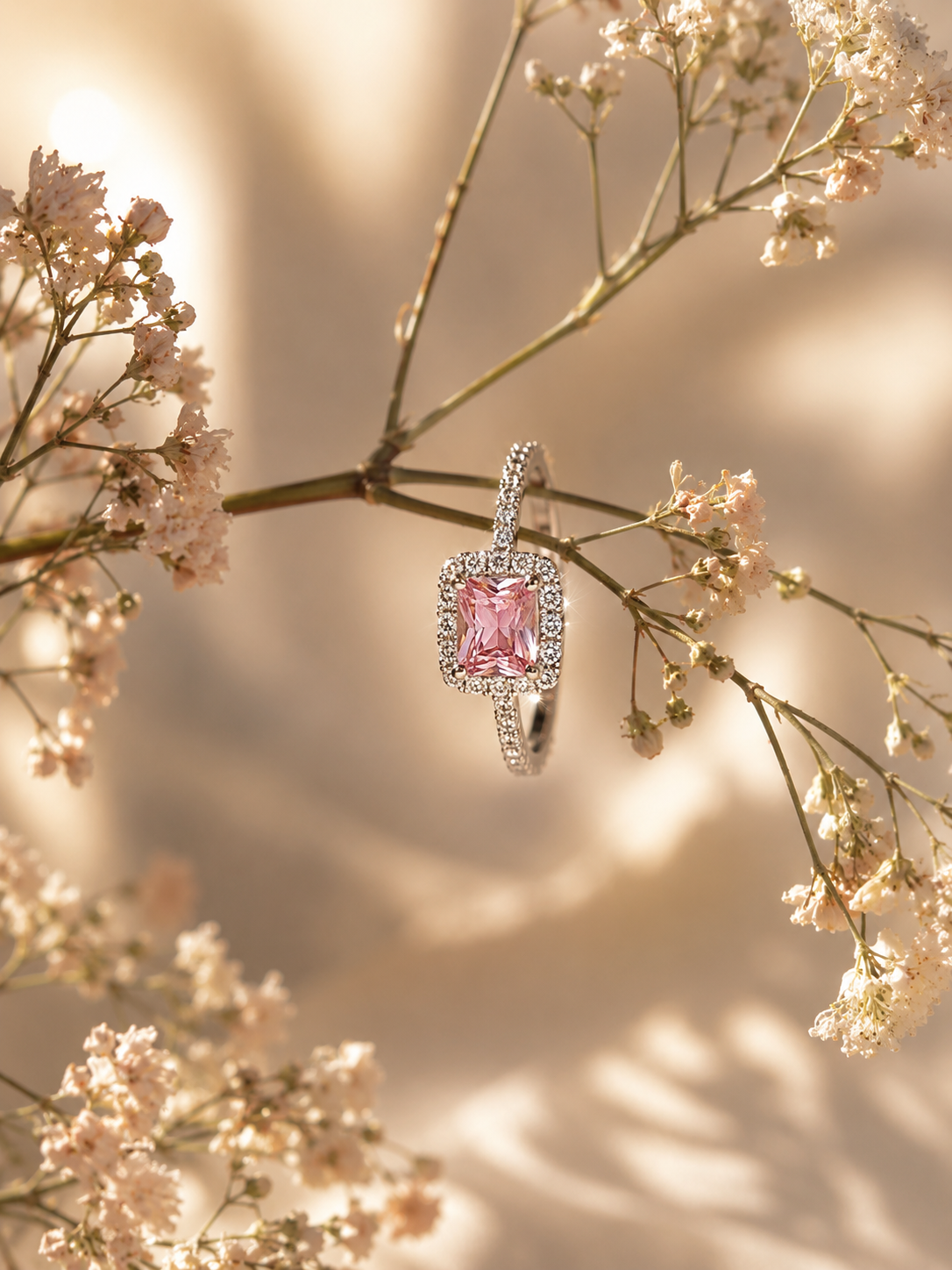 Pink Royale Halo Ring