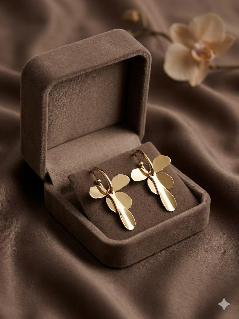 Golden Petal Earrings