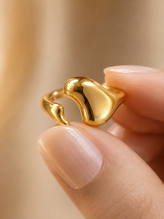Molten Heart Wrap Ring