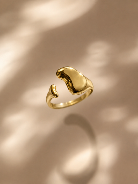 Molten Heart Wrap Ring