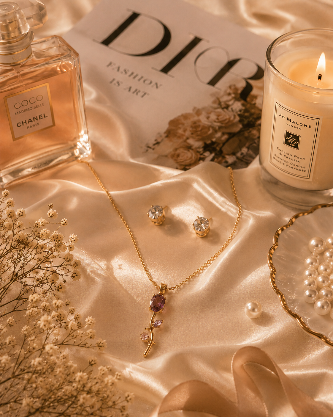 Amethyst Tulip Vine Set