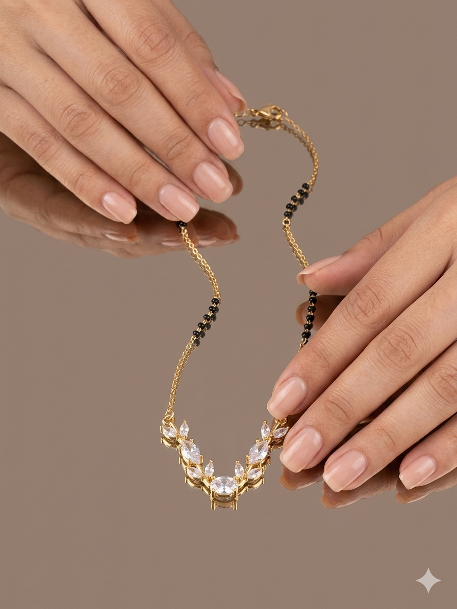 Rainbow Gemstone Vine Mangalsutra