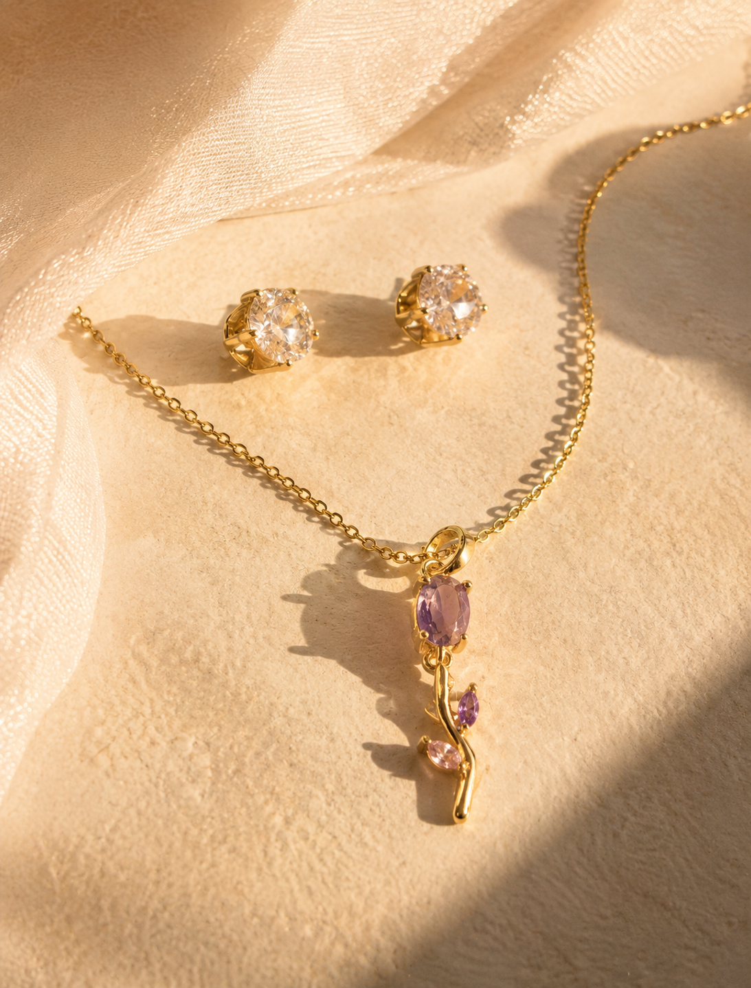 Amethyst Tulip Vine Set