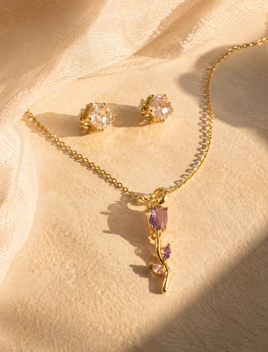 Amethyst Tulip Vine Set
