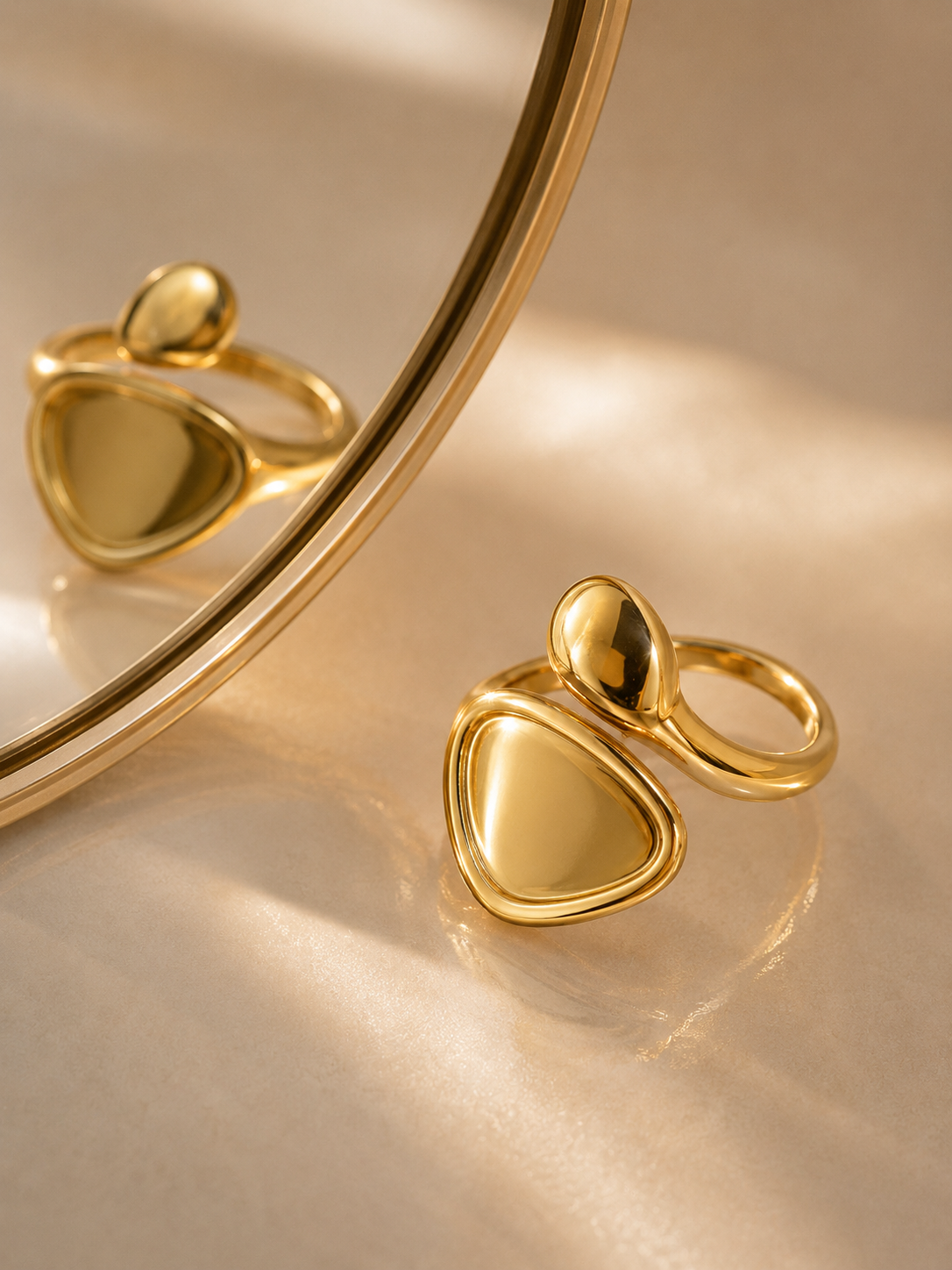 Korean Abstract Open Ring