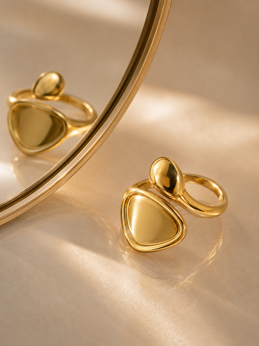 Korean Abstract Open Ring
