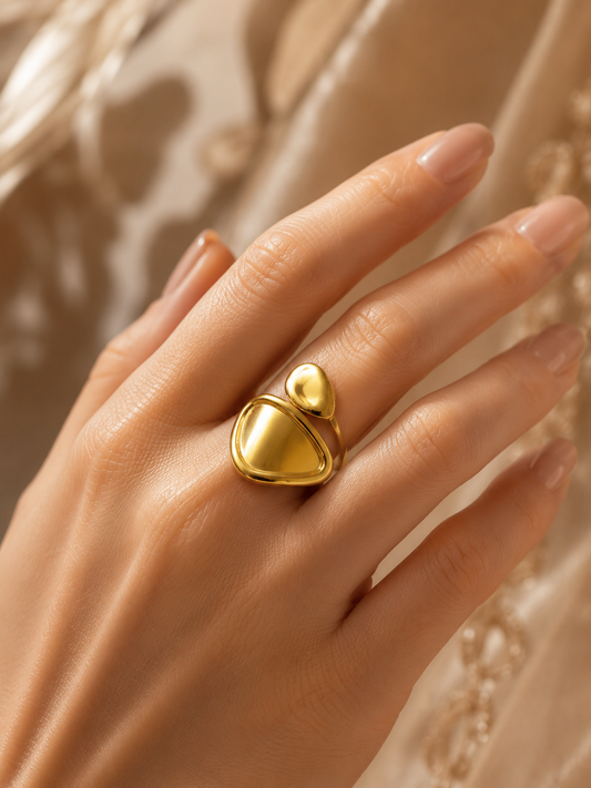 Korean Abstract Open Ring