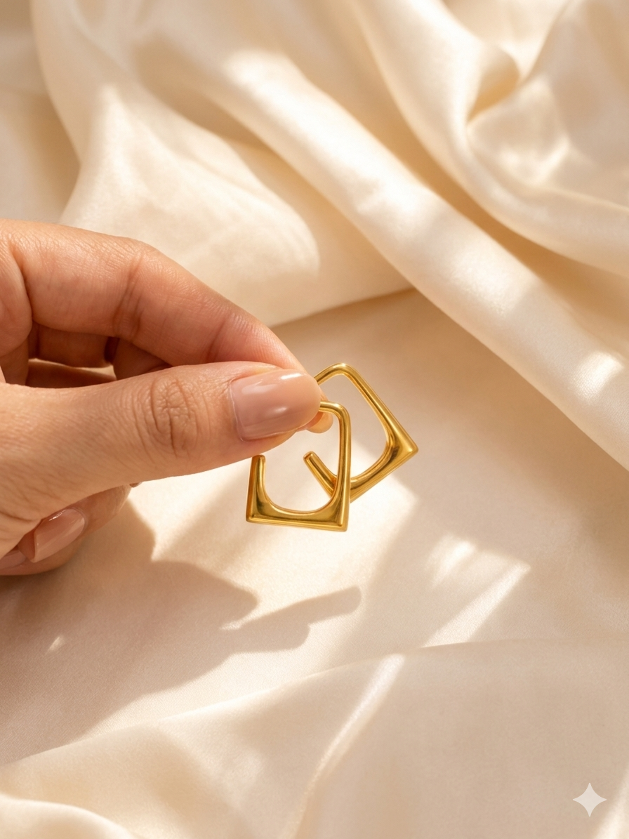 Geo Square Hoops