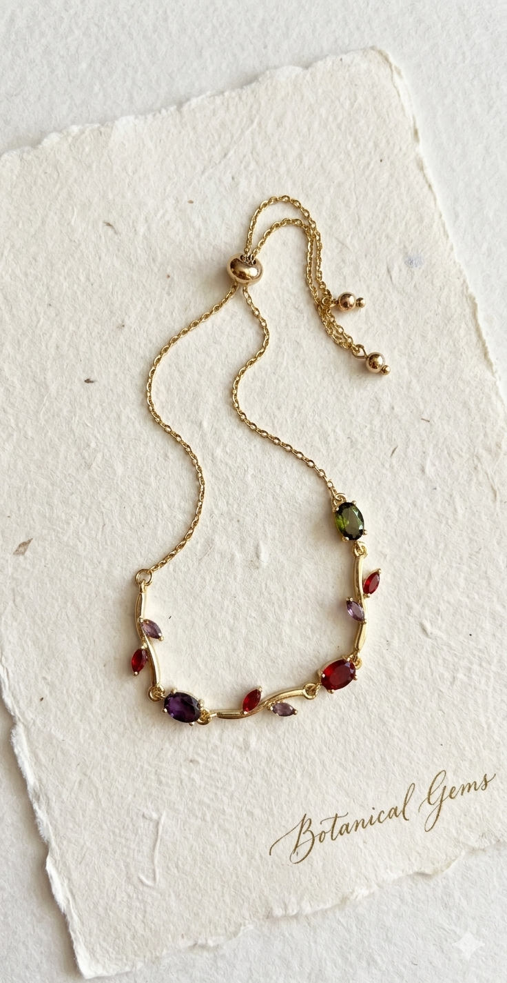 Rainbow Tulip Bloom Drop Bracelet