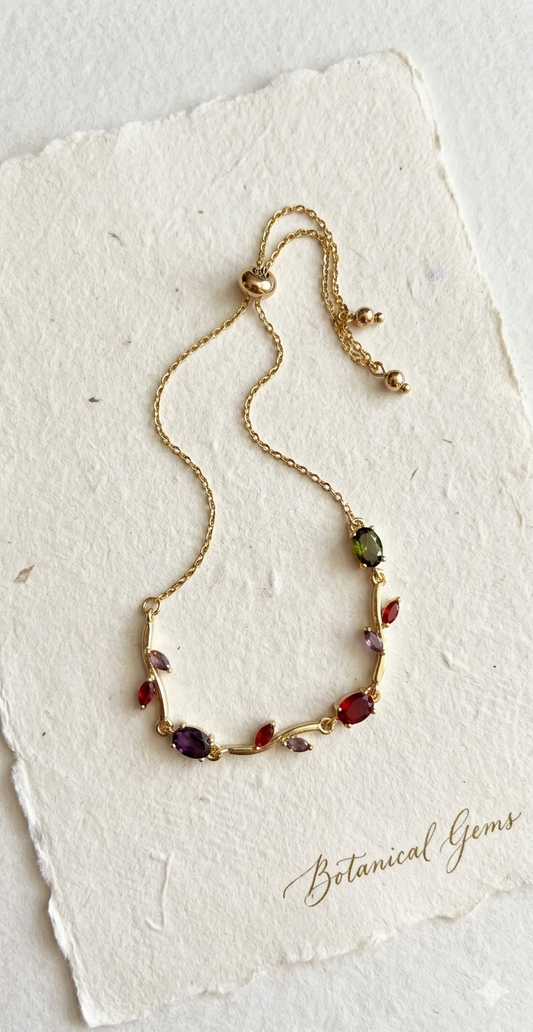 Rainbow Tulip Bloom Drop Bracelet