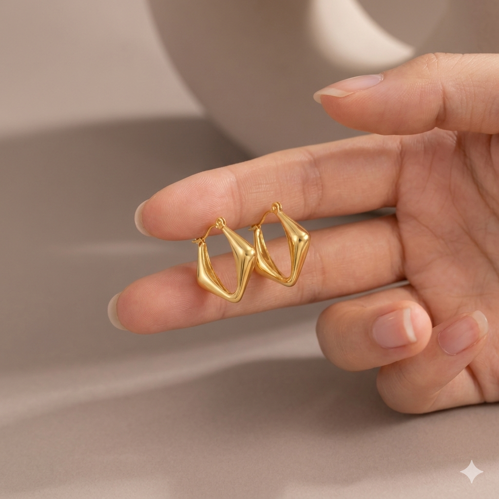Abstract Luxe Hoops