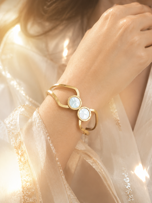 Moon Pearl Harmony Cuff
