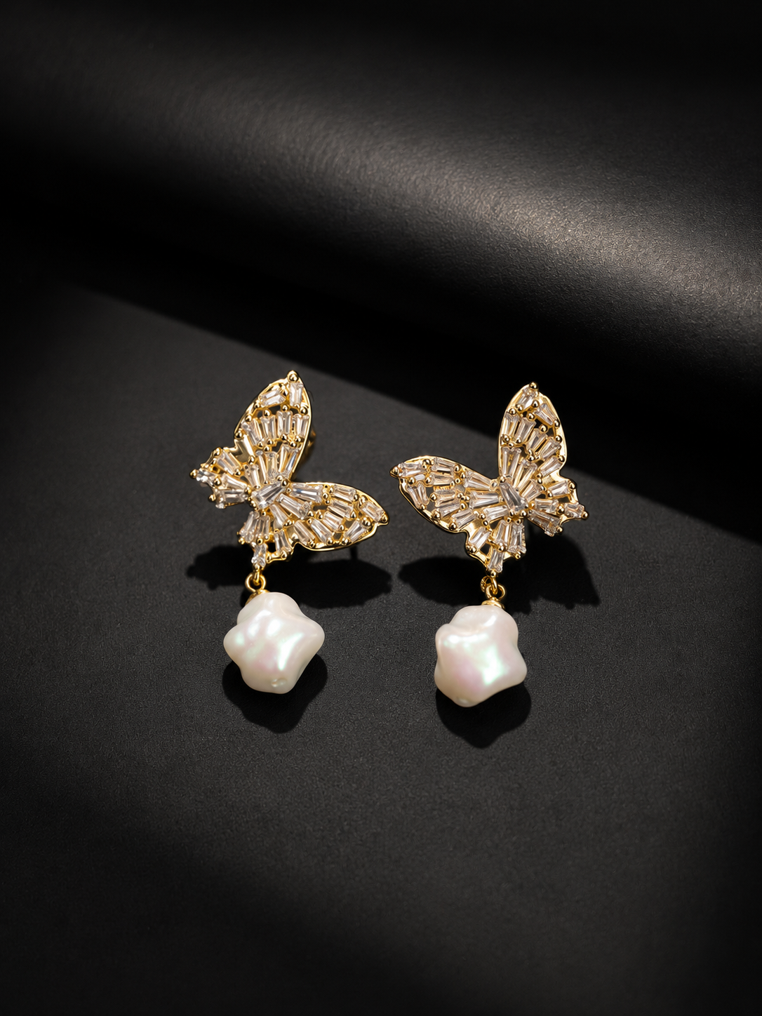 Celeste Butterfly Pearl Drops